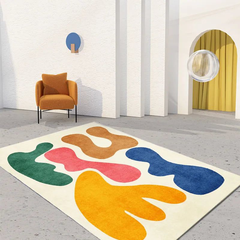 Abstract Art Lamb Wool Carpet: Elevate Your Space