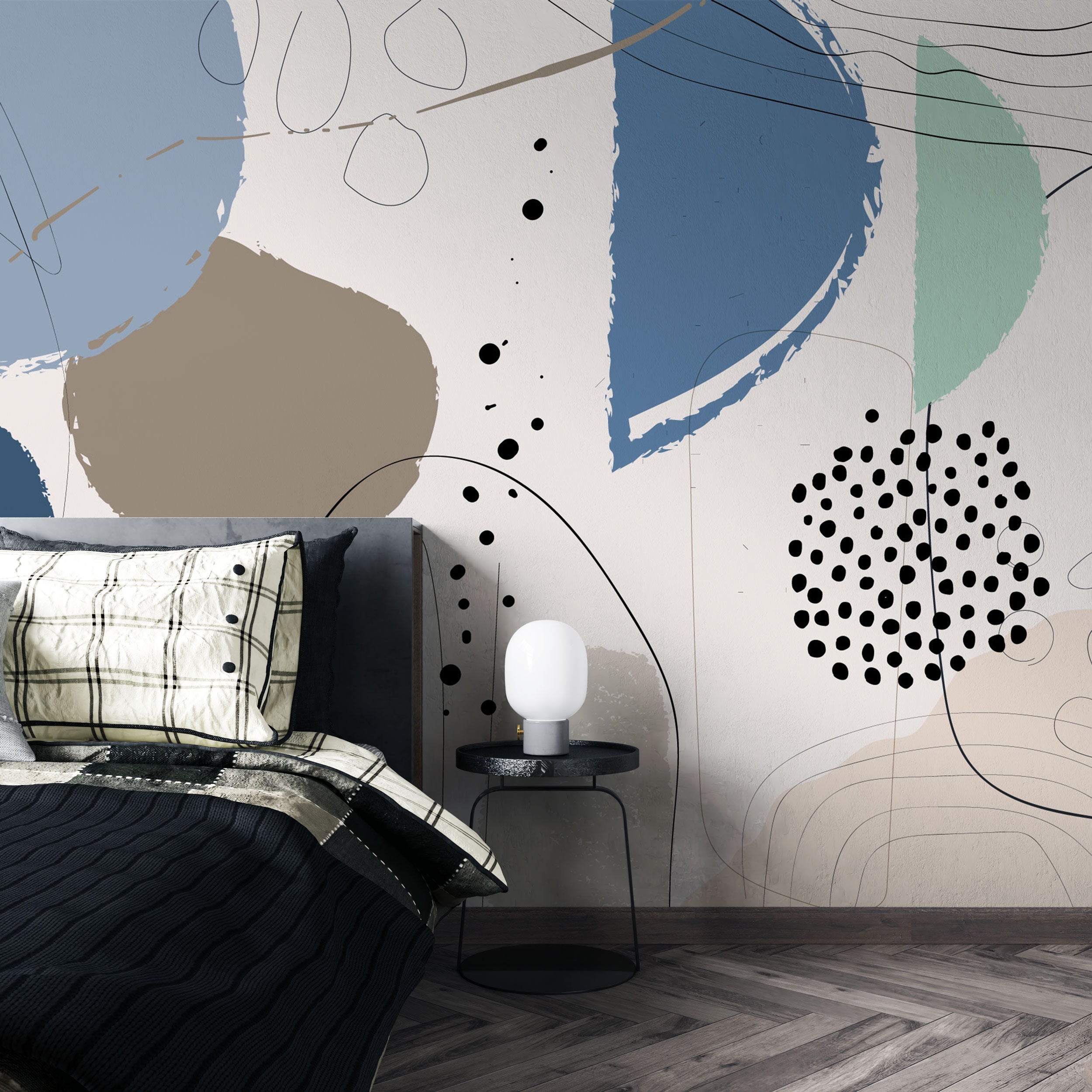 Abstract Shape Spheres - Living Room Wallpaper