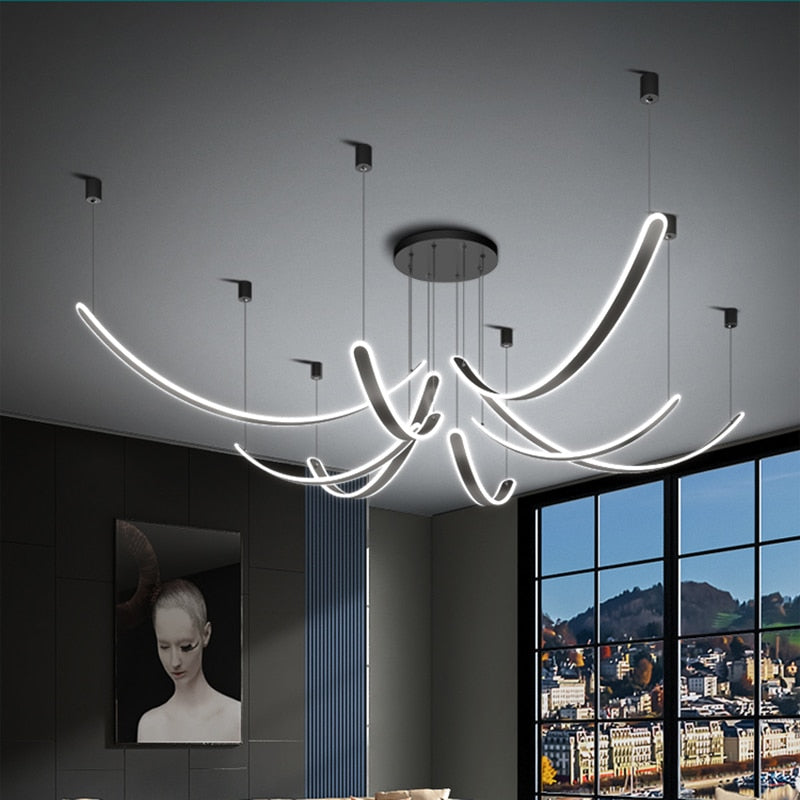 Acrylic Belts Chandelier: Sleek and Stylish Lighting