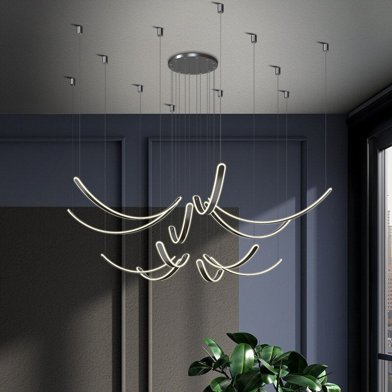 Acrylic Belts Chandelier: Sleek and Stylish Lighting