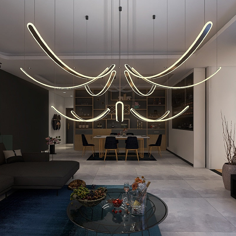 Acrylic Belts Chandelier: Sleek and Stylish Lighting