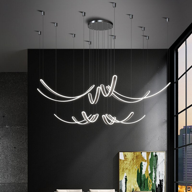 Acrylic Belts Chandelier: Sleek and Stylish Lighting