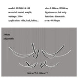 Lustre à ceintures en acrylique : éclairage élégant et stylé