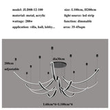 Lustre à ceintures en acrylique : éclairage élégant et stylé