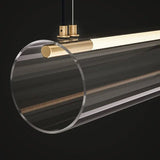 Acrylic Long Tube LED Pendant Island Light