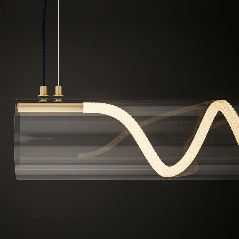 Acrylic Long Tube LED Pendant Island Light