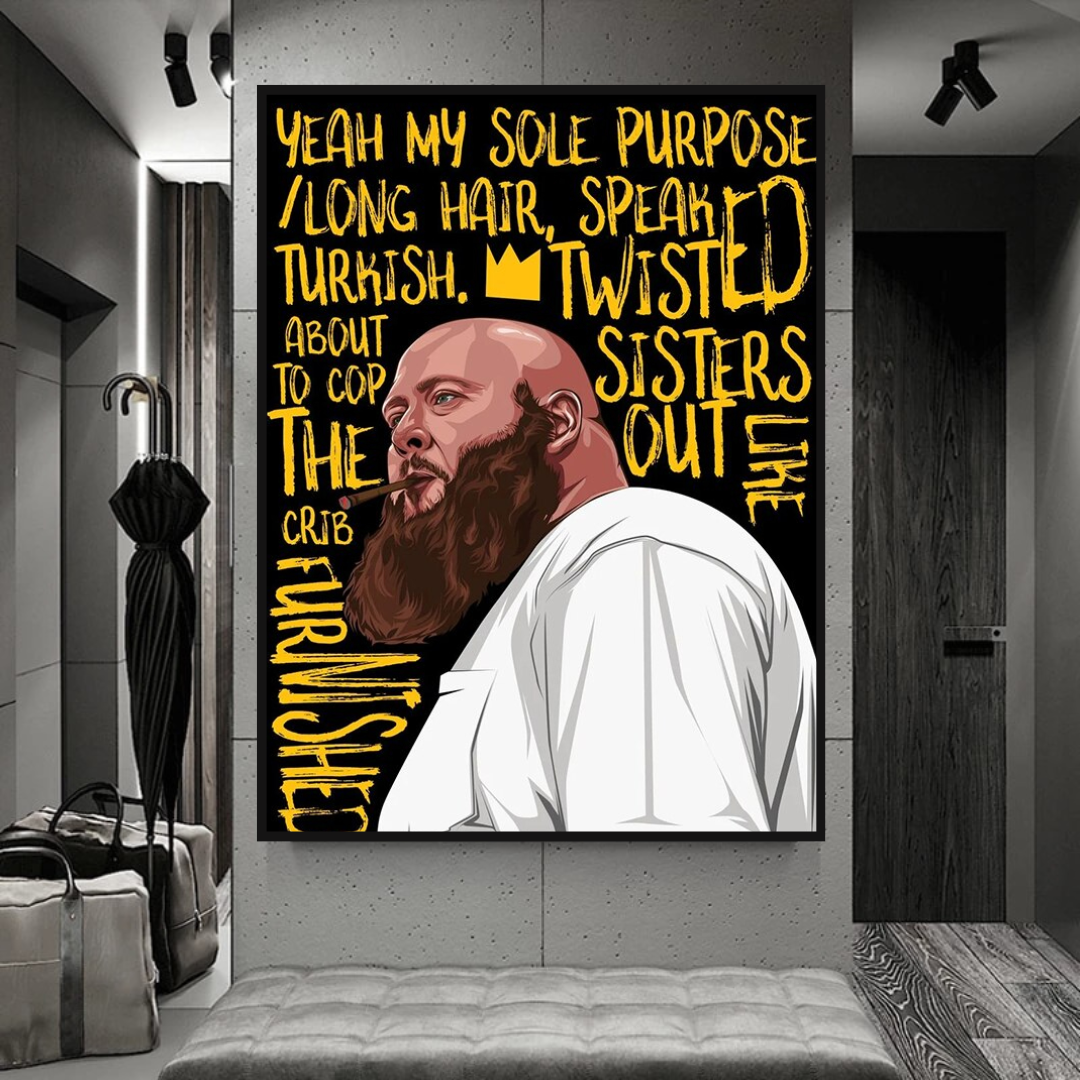 Action Bronson Singer Rapper Art mural sur toile