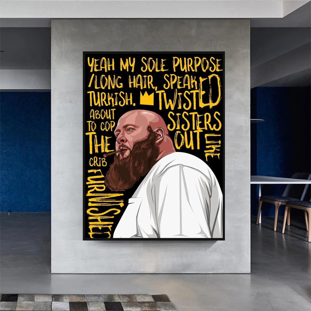 Action Bronson Singer Rapper Leinwand-Wandkunst