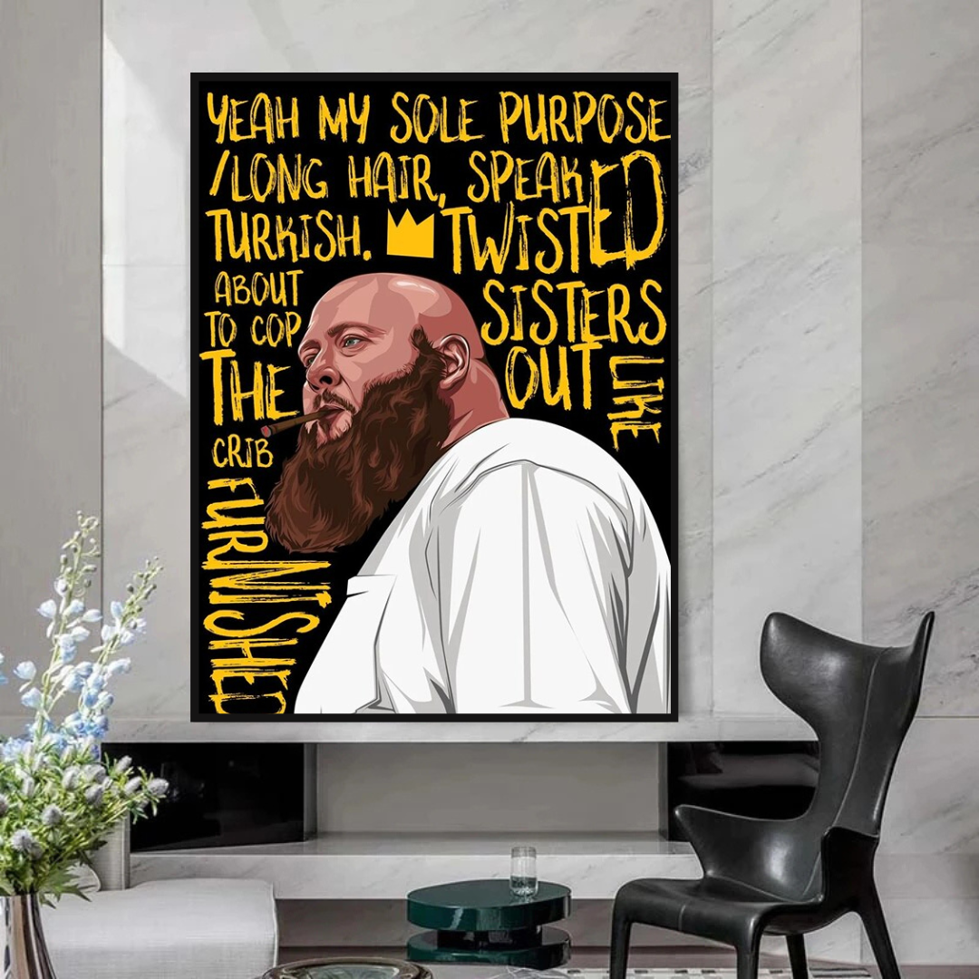 Action Bronson Singer Rapper Art mural sur toile