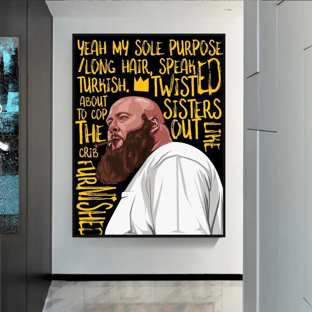 Action Bronson Singer Rapper Art mural sur toile