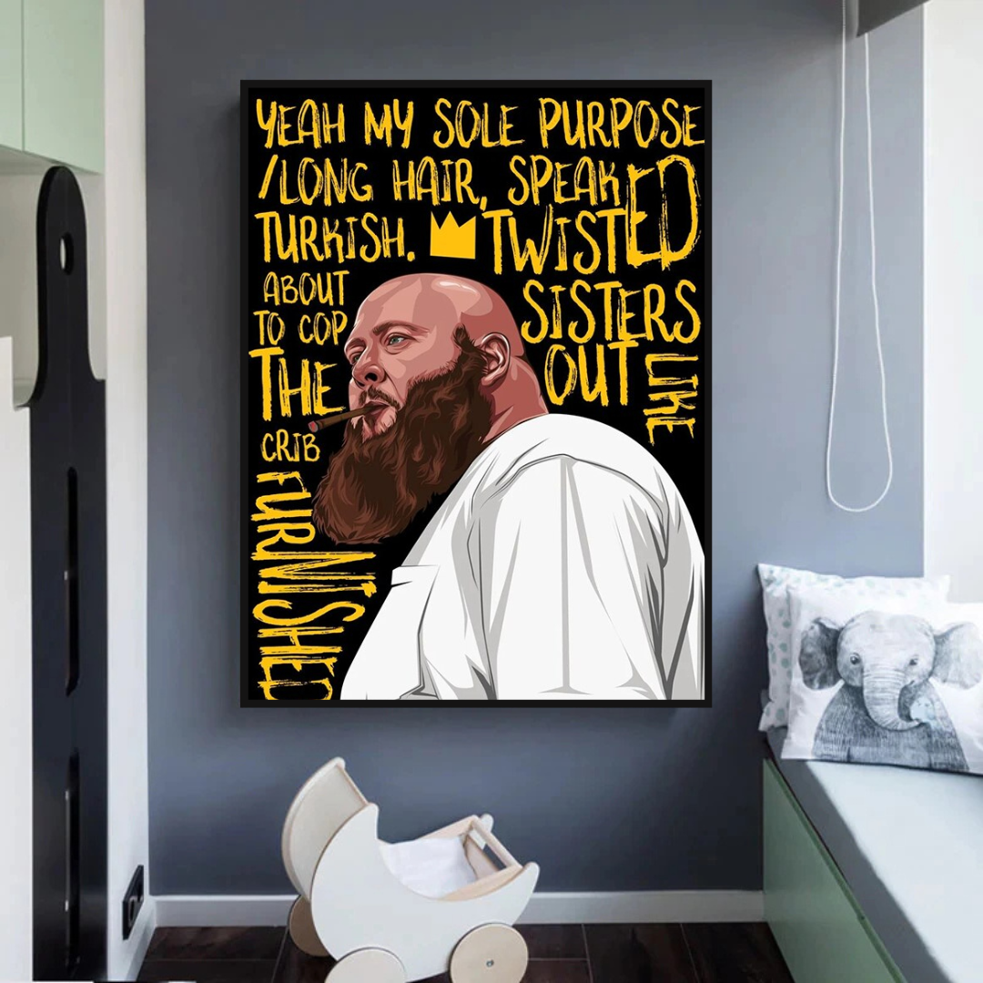 Action Bronson Singer Rapper Art mural sur toile