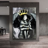 Africa Angel Queen Black Girl Canvas Wall Art