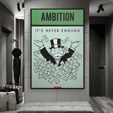 Alec Monopoly Ambition Monopoly Canvas Wall Art