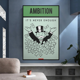 Alec Monopoly Ambition Monopoly Canvas Wall Art