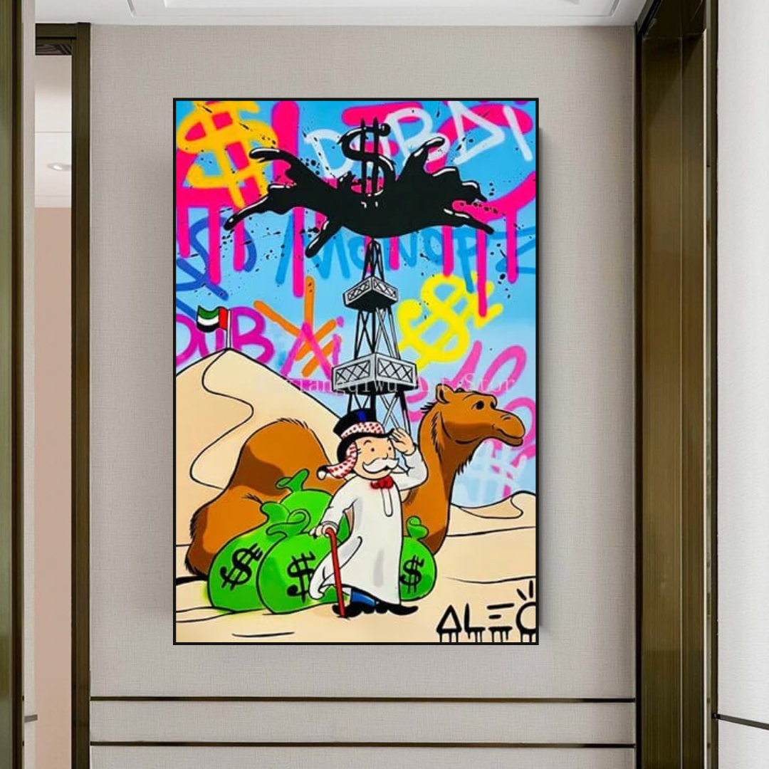 Alec Monopoly Art: Discover Oil Millionaire