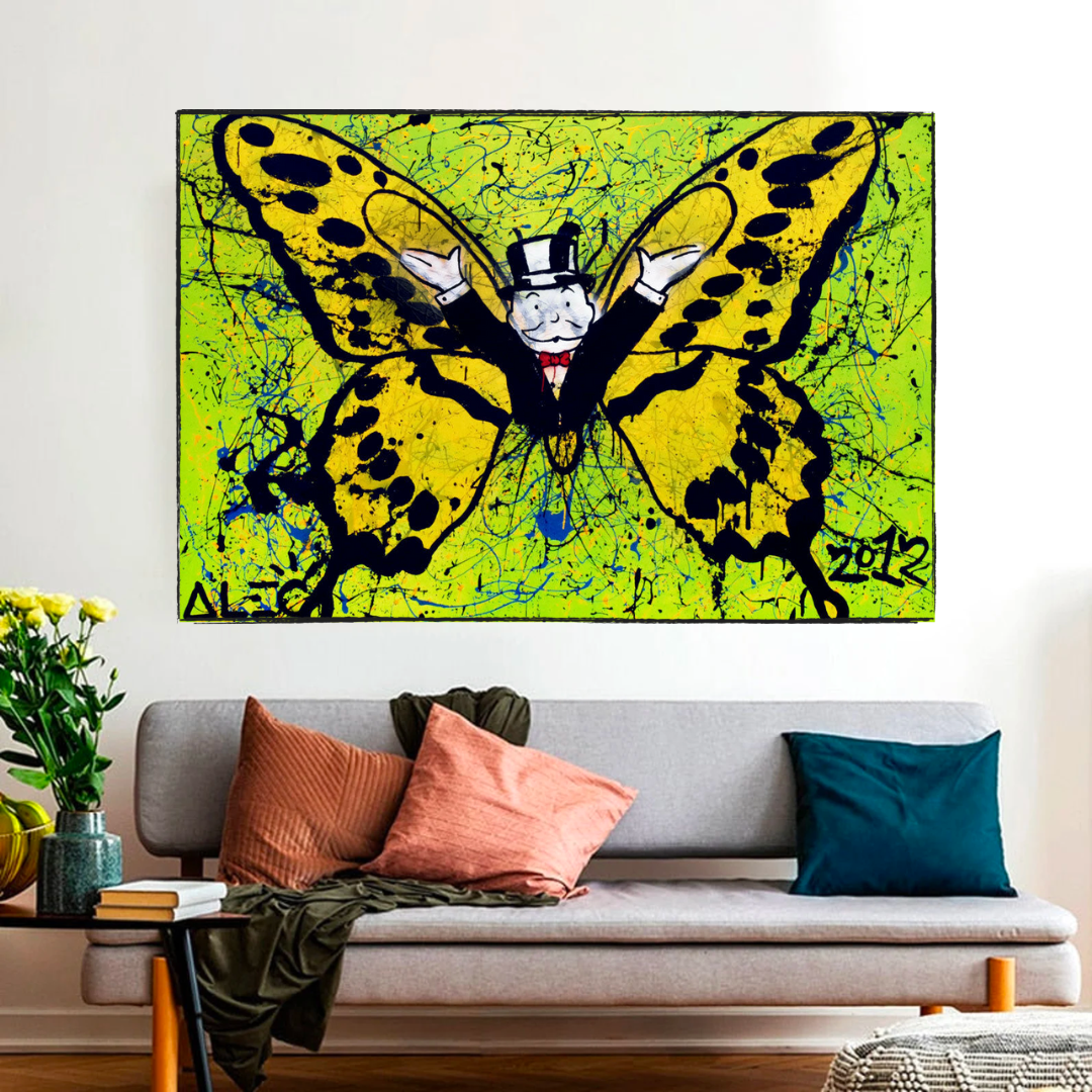 Alec Monopoly Art à vendre: Money Man Got Wings Canvas