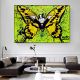 Alec Monopoly-Kunst zum Verkauf: Money Man Got Wings Canvas