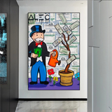 Alec Monopoly Art: Money Grows Graffiti-Leinwanddruck