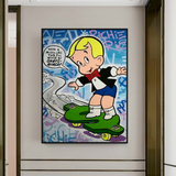 Alec Monopoly Art: Richie Rich Money Patinage