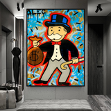 Alec Monopoly Leinwand-Wandkunst – Geldbeutel
