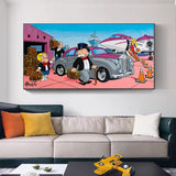 Alec Monopoly Canvas Wall Art: Richie at Airport