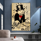 Alec Monopoly DJ Icon Art Canvas Print - Money Man Series