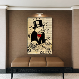 Alec Monopoly DJ Icon Art Impression sur toile - Série Money Man