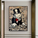 Impression sur toile Alec Monopoly DJ Money Man - Édition limitée.