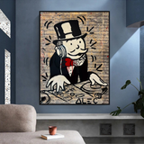 Alec Monopoly DJ Money Man Leinwanddruck – limitierte Auflage.