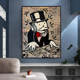 Impression sur toile Alec Monopoly DJ Money Man - Édition limitée.