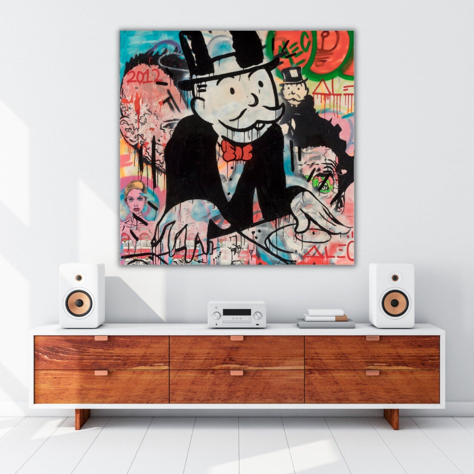 Alec Monopoly DJ Music Canvas Wall Art