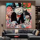 Alec Monopoly DJ Musique Toile Murale Art