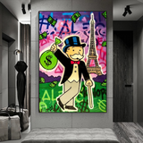 Alec Monopoly Eiffel Tower Canvas Print