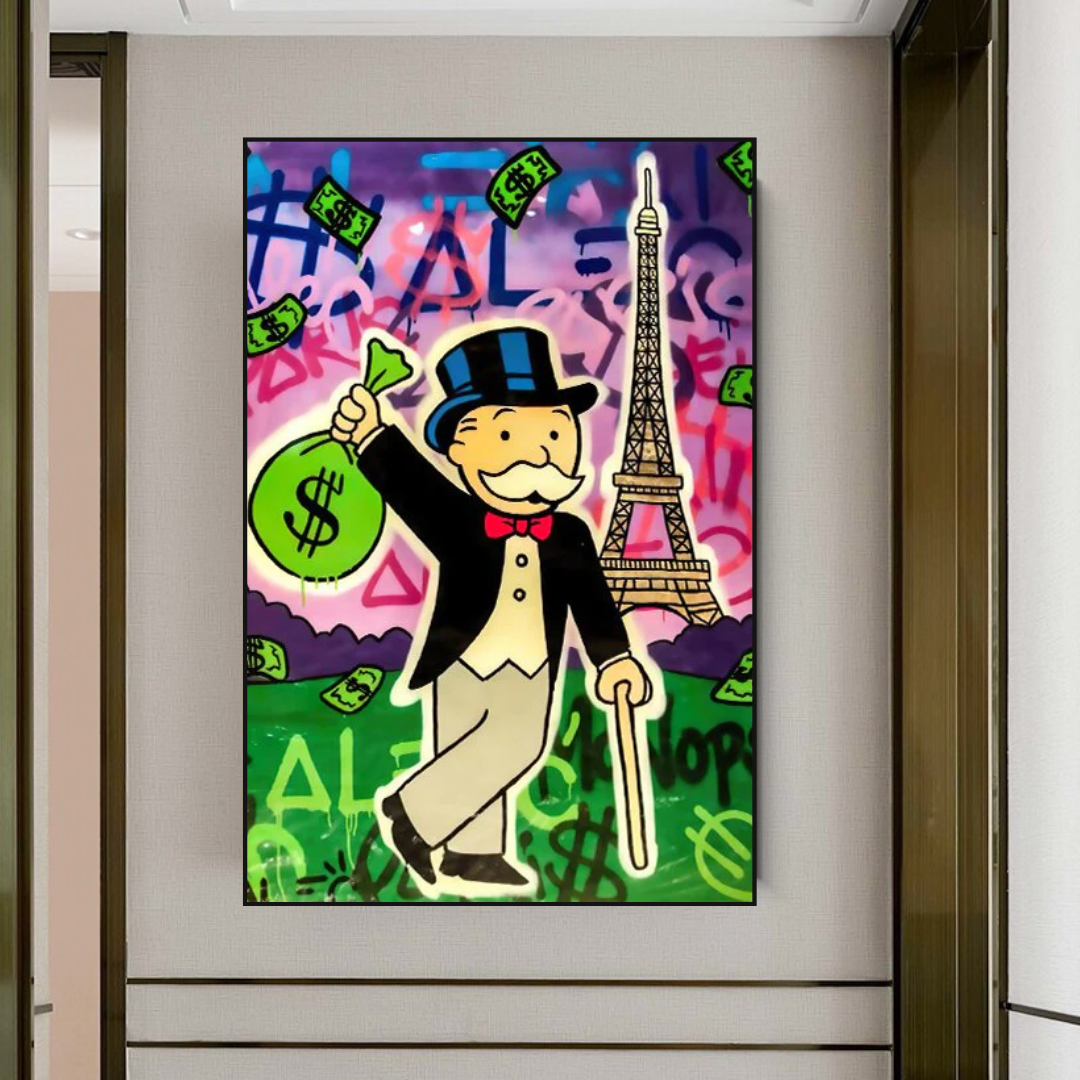 Alec Monopoly Eiffelturm-Leinwanddruck