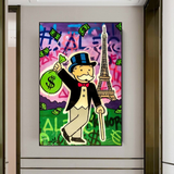Alec Monopoly Eiffel Tower Canvas Print