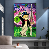 Alec Monopoly Eiffelturm-Leinwanddruck