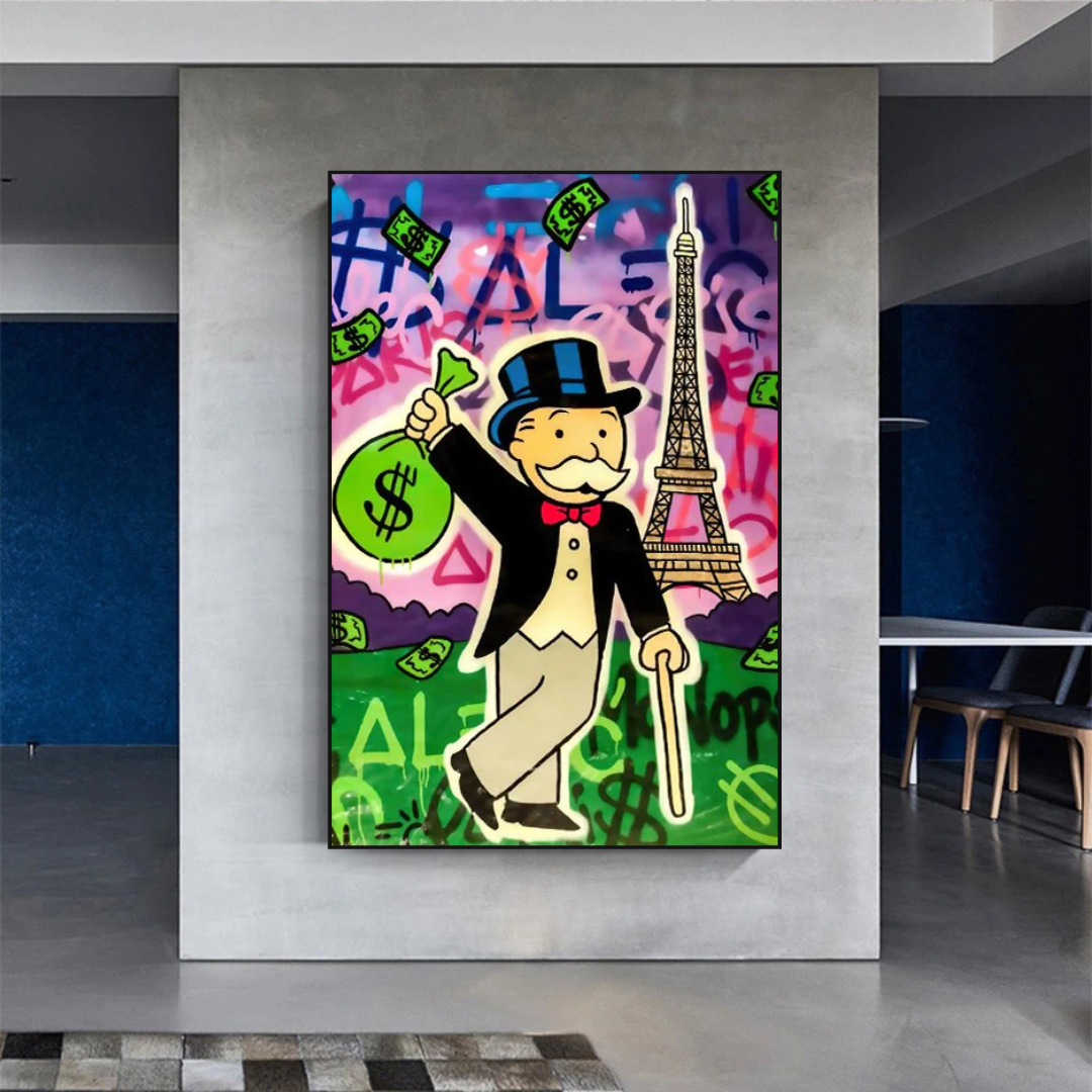 Alec Monopoly Eiffelturm-Leinwanddruck