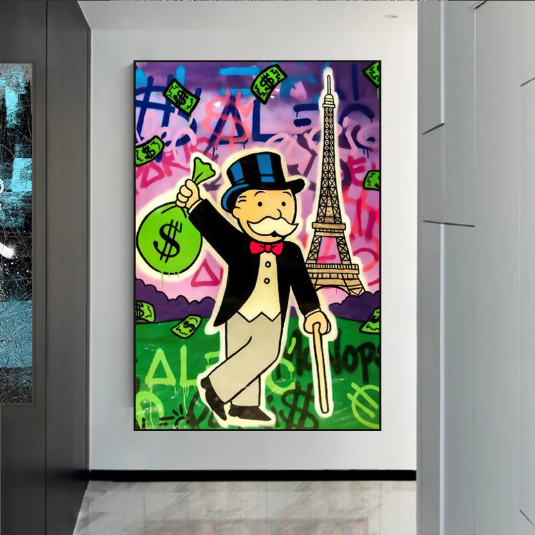 Alec Monopoly Eiffel Tower Canvas Print