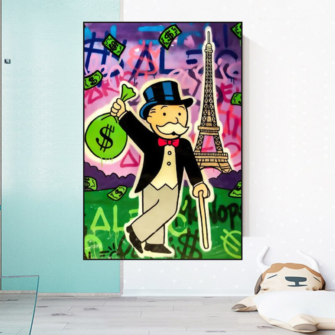 Alec Monopoly Eiffelturm-Leinwanddruck