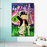 Alec Monopoly Eiffel Tower Canvas Print