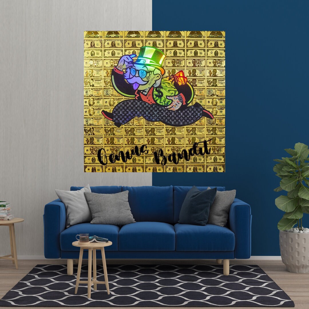 Alec Monopoly Genius Bandit Canvas Print