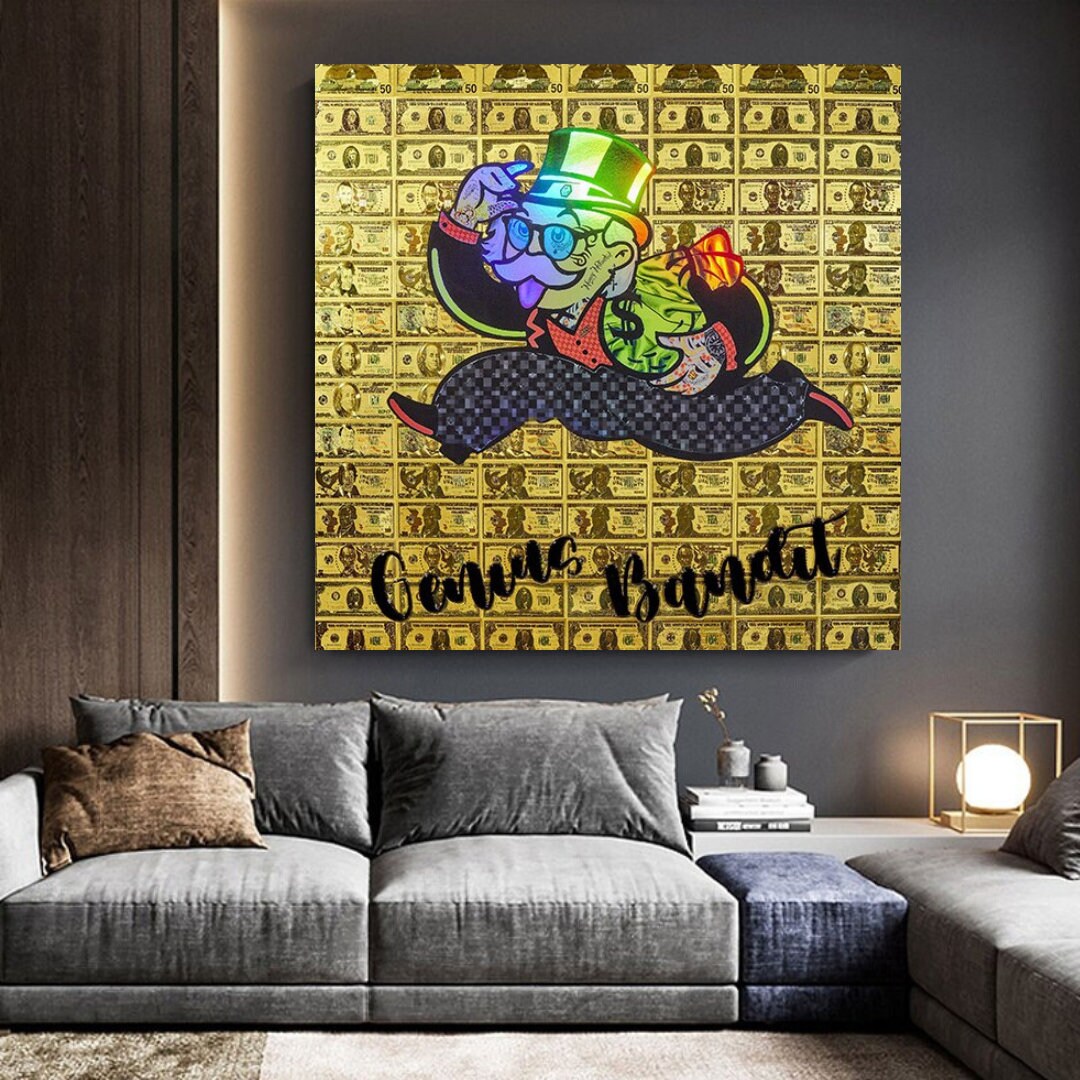 Alec Monopoly Genius Bandit Canvas Print