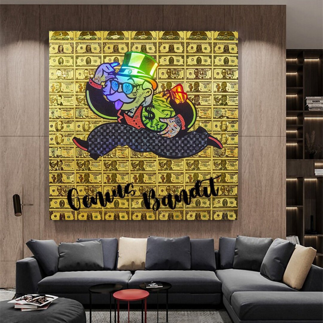 Alec Monopoly Genius Bandit Canvas Print