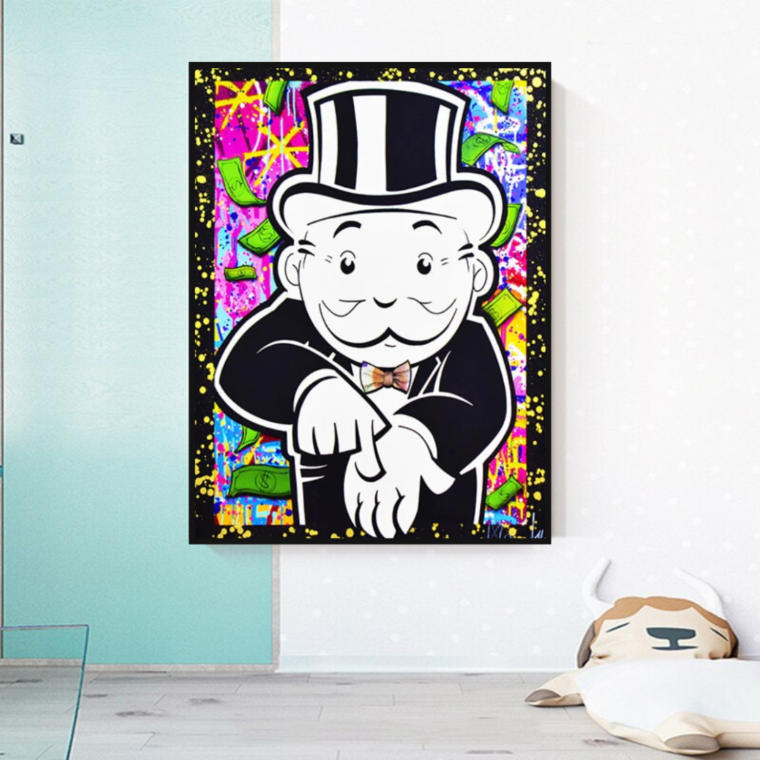 Alec Monopoly Give Me Money Canvas Print