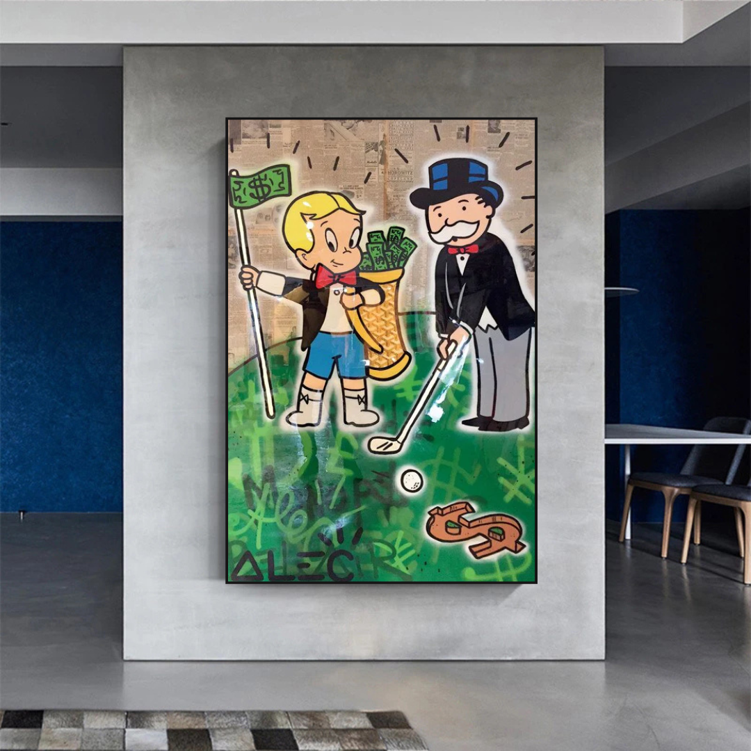 Alec Monopoly Go yard Golf Impression sur toile