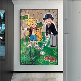 Alec Monopoly Go yard Golf Canvas Print