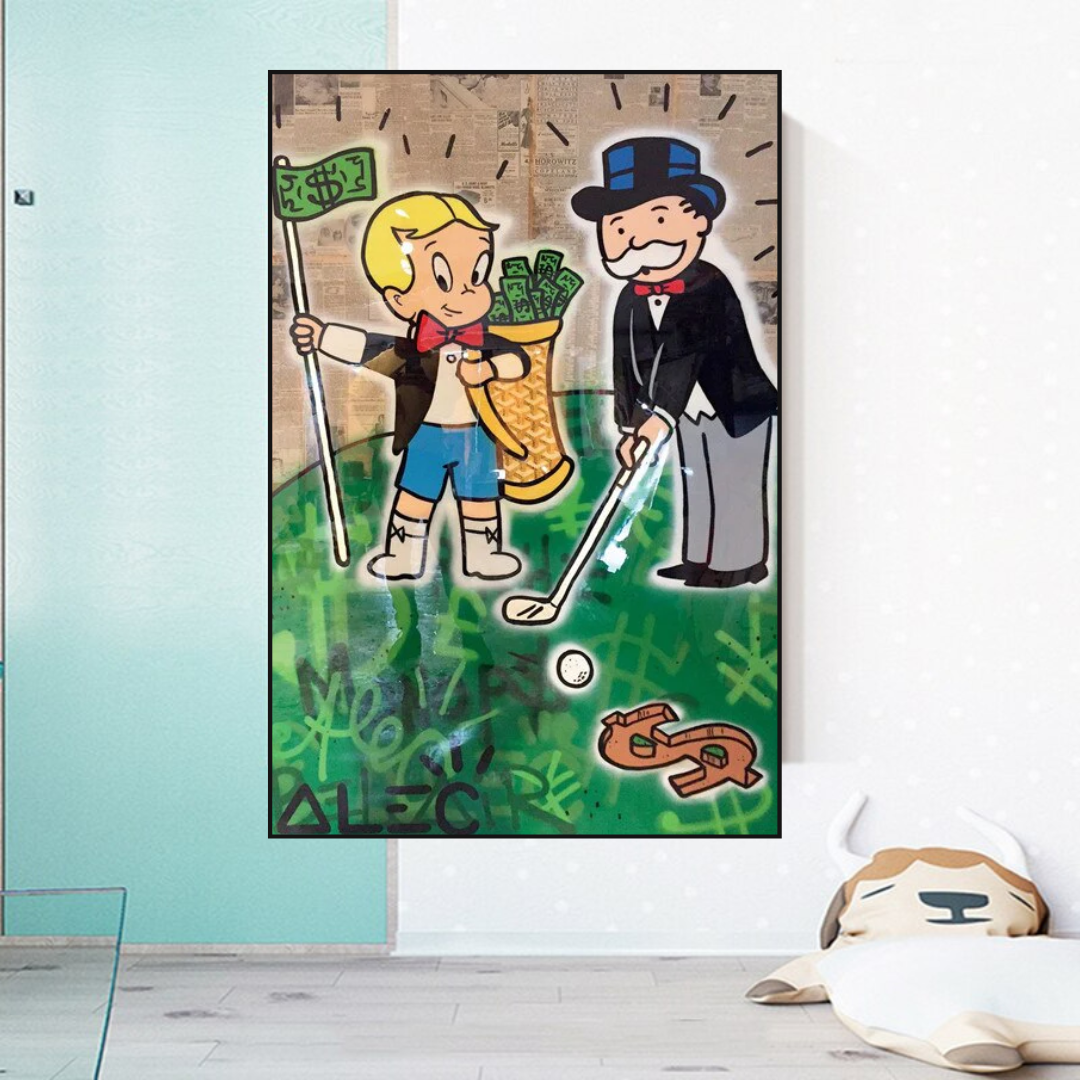 Alec Monopoly Go yard Golf Impression sur toile