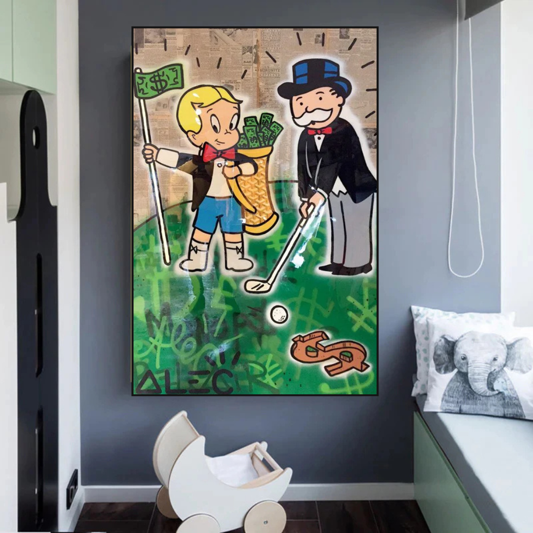 Alec Monopoly Go yard Golf Impression sur toile