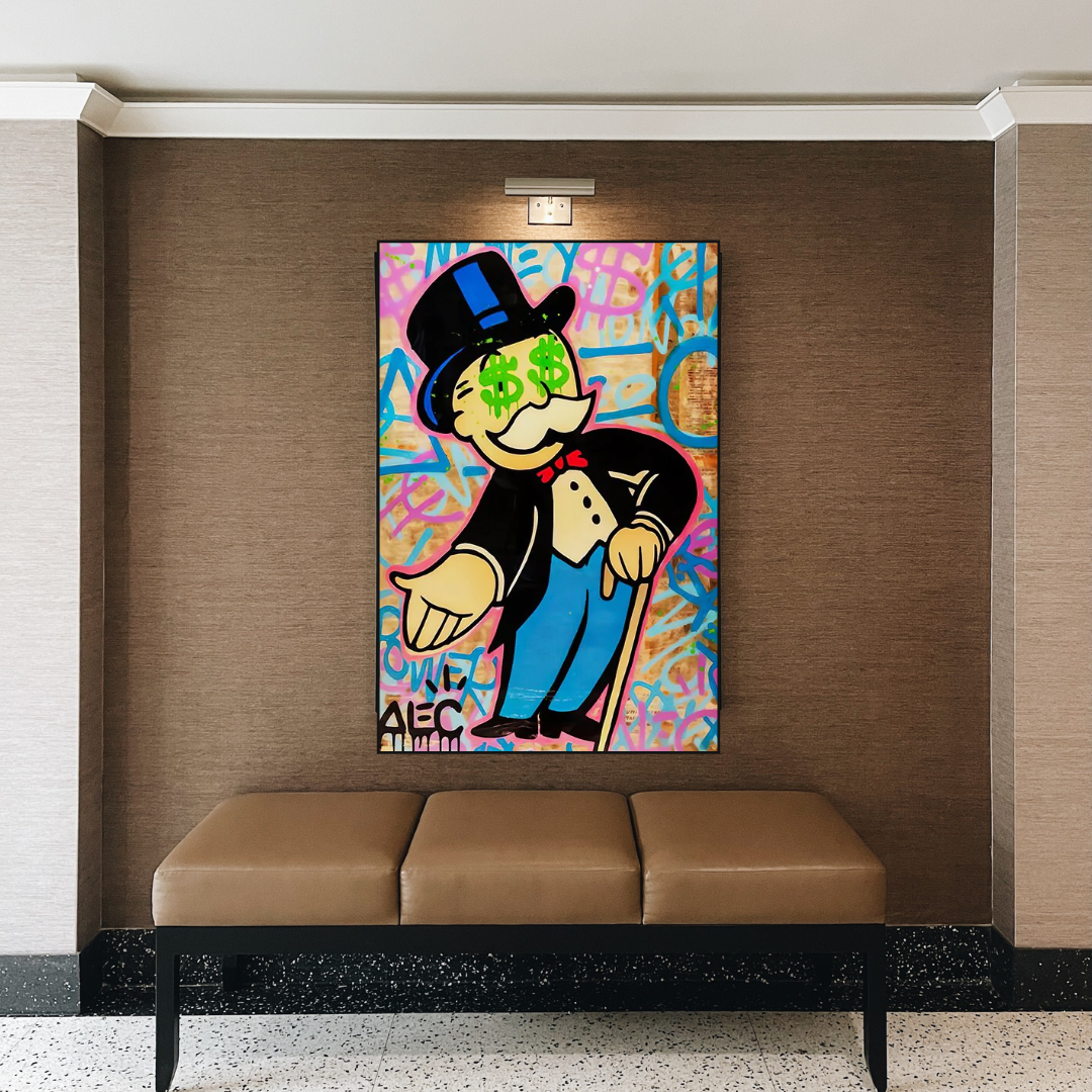 Alec Monopoly Graffiti Canvas Print