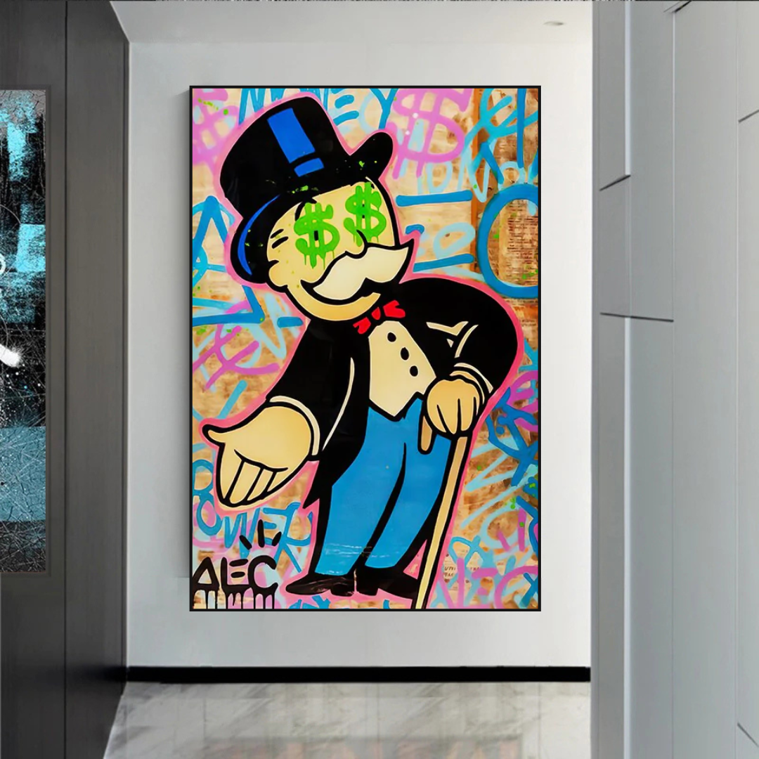 Alec Monopoly Graffiti Canvas Print